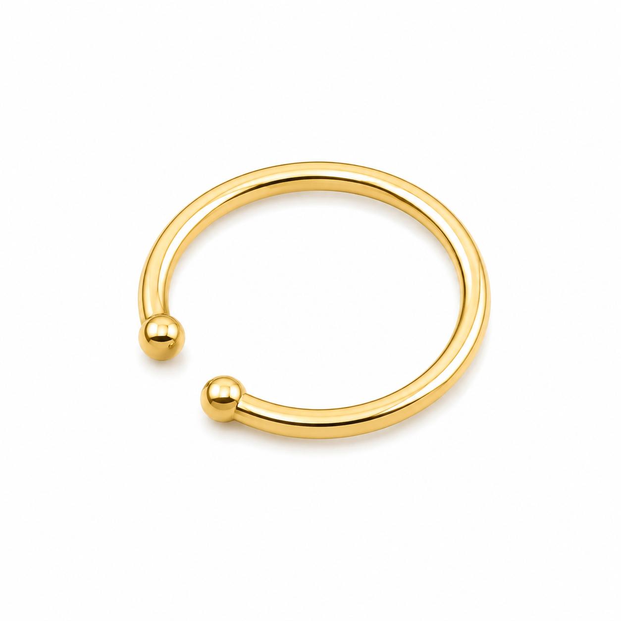 925 Sterling Silver Gold Plated Open Nose Ring